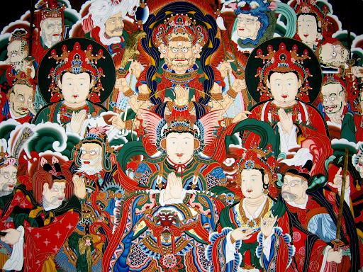 Le prophète Bouddha et ses compagnons
