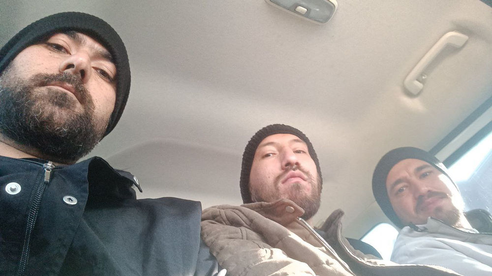 Sajjad, Ali et Mansour peu avant leur arrestation