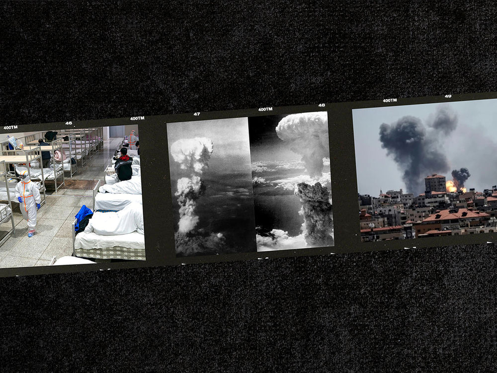 un collage d’images de la fin des temps