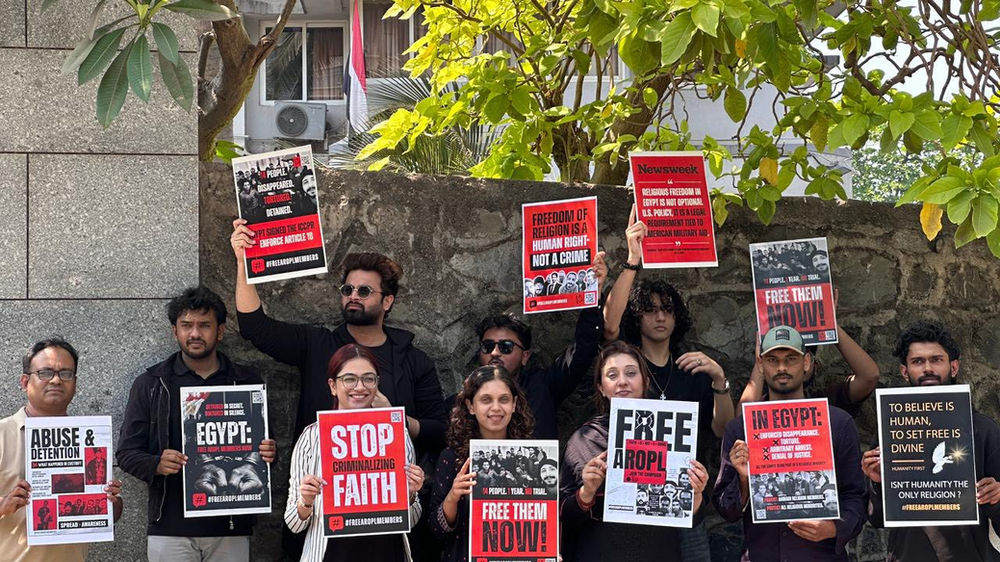 Des croyants manifestent devant l’ambassade d’Égypte en Inde