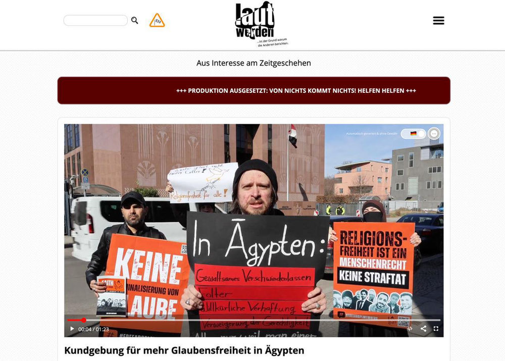 Des croyants manifestent devant l’ambassade d’Égypte en Allemagne