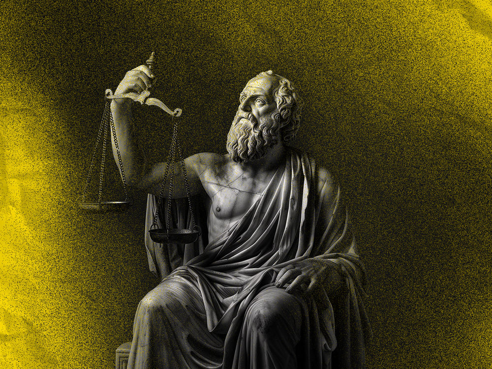 socrate et la balance de la Justice