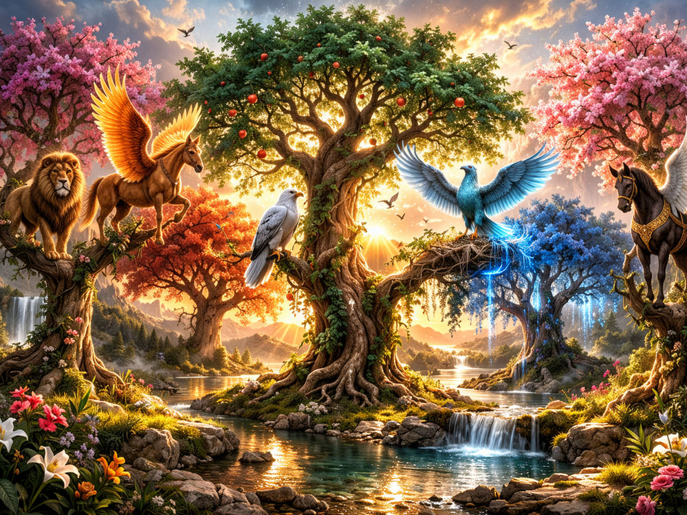 les cinq arbres du Paradis