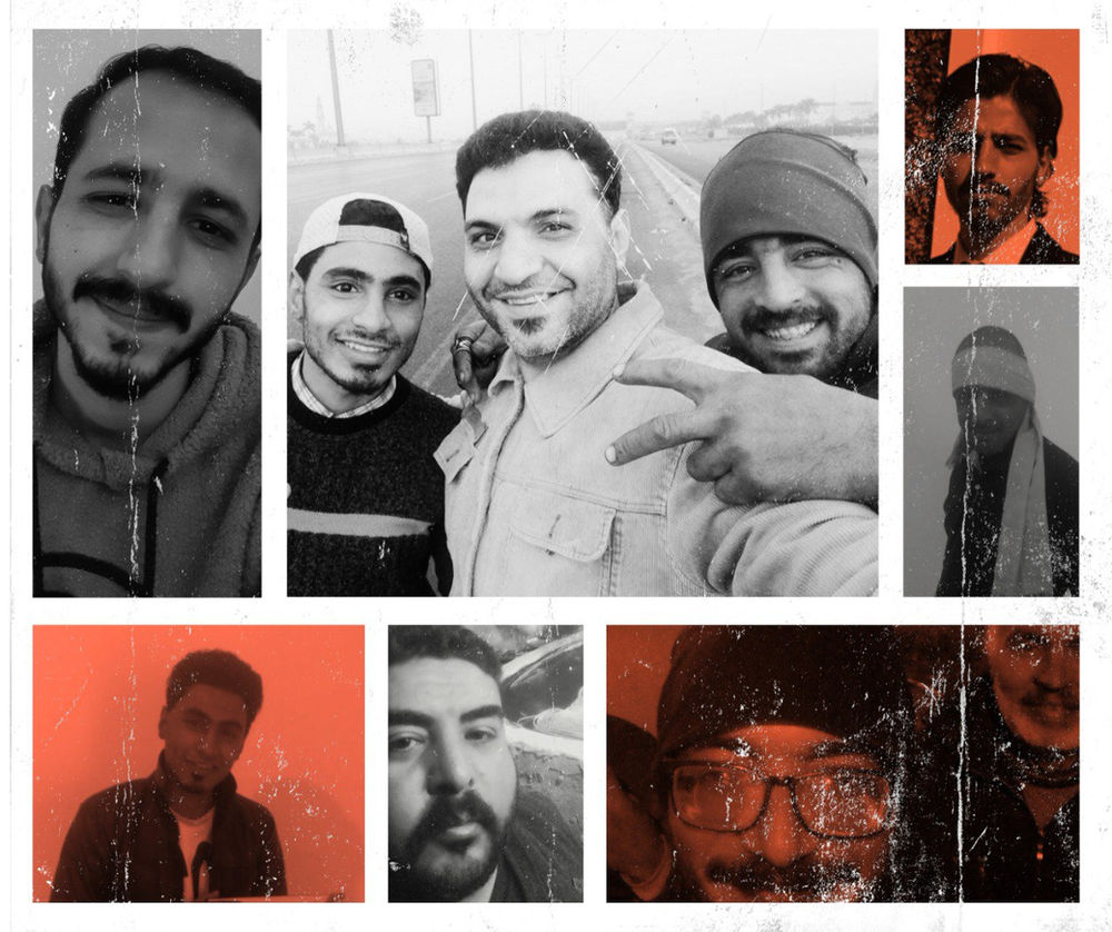 collage de membres égyptiens de la foi qui sont arrêtés