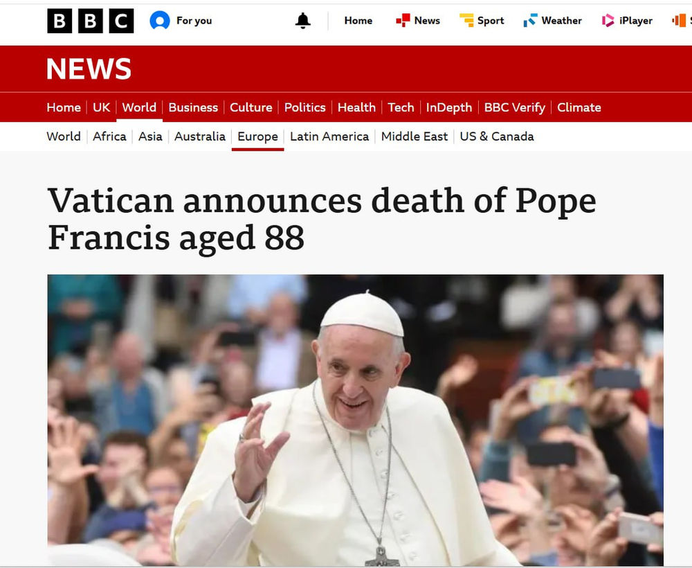 Mort du pape François